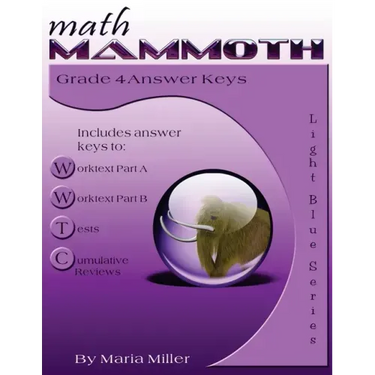 Math Mammoth Grade 4 Answer Keys