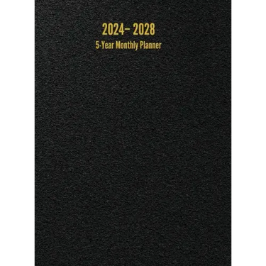 2024 - 2028 5-Year Monthly Planner: 60-Month Calendar (Black) - Large