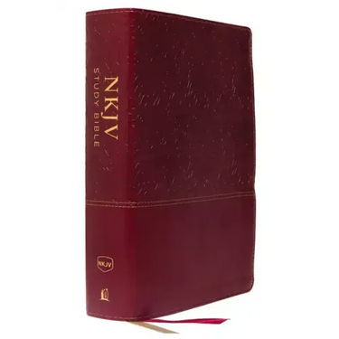 NKJV Study Bible, Imitation Leather, Red, Full-Color, Red Letter Edition, Indexed, Comfort Print: The Complete Resource for Studying God's Word