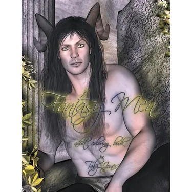Fantasy Men Adult Coloring Book