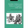 Gender, Culture and Politics in England, 1560-1640: Turning the World Upside Down
