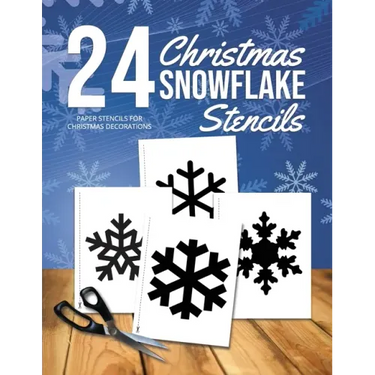 Christmas Snowflake Stencils: 24 Paper Stencils for Winter Decorations