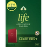 NLT Life Application Study Bible, Third Edition, Large Print (Red Letter, Leatherlike, Berry, Indexed)