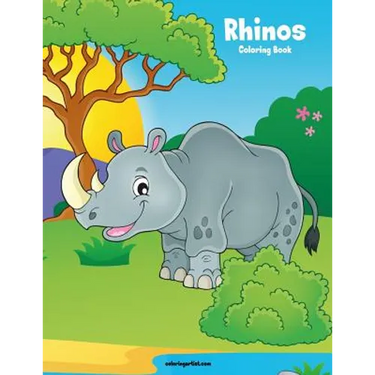 Rhinos Coloring Book 1