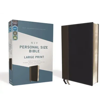 Niv, Personal Size Bible, Large Print, Leathersoft, Black, Red Letter Edition, Comfort Print