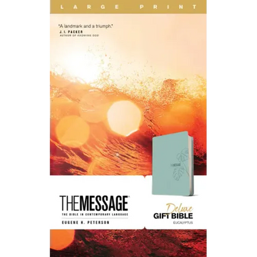 The Message Deluxe Gift Bible, Large Print (Leather-Look, Teal): The Bible in Contemporary Language