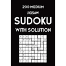200 Medium Jigsaw Sudoku With Solution: 9x9, Puzzle Book, 2 puzzles per page