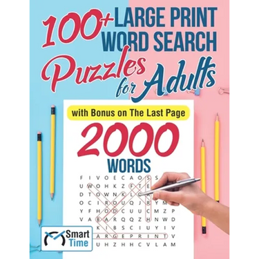 100+ Large Print Word Search Puzzles for Adults: with Bonus on The Last Page