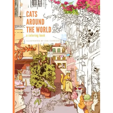 Cats Around the World: A Coloring Book