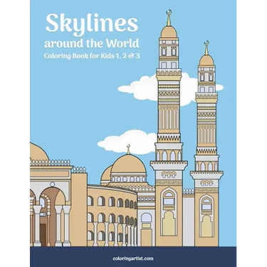 Skylines around the World Coloring Book for Kids 1, 2 & 3