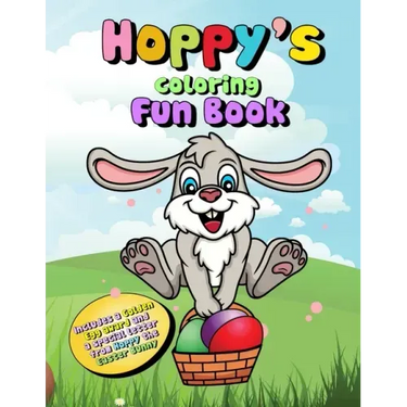 Hoppy's Coloring Fun Book: Coloring Book, Letter From The Easter Bunny and Golden Egg Award