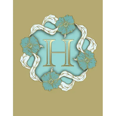 H: 100 Pages 8.5" X 11" Monogram Notebook College Ruled Line Paper