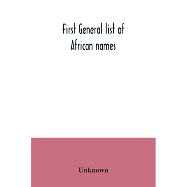 First general list of African names