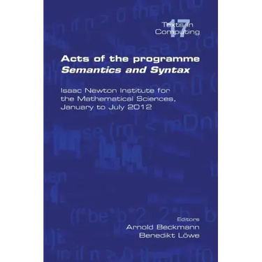 Acts of the Progamme Sematics and Syntax