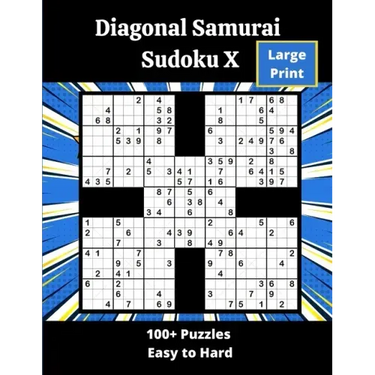 Diagonal Samurai Sudoku X: 100+ overlapping diagonal Sudoku X puzzles