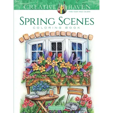 Creative Haven Spring Scenes Coloring Book