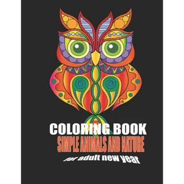 coloring book: simple animals and nature for adult new year: mandelas designs, Activity Book, animals coloring book, fun coloring gif