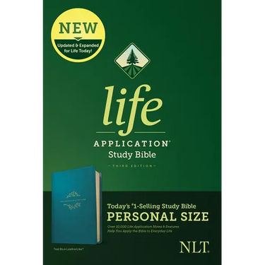 NLT Life Application Study Bible, Third Edition, Personal Size (Leatherlike, Teal Blue)