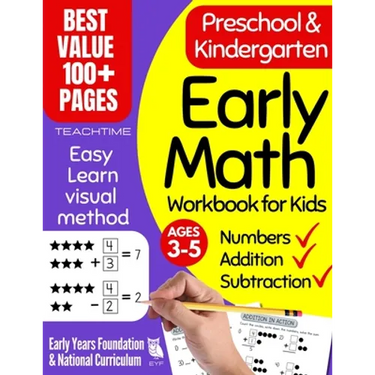 Early Math Workbook for Kids: Preschool & Kindergarten Number Tracing, Addition & Subtraction Basic Math Workbooks for Kids (Beginner Math Preschool L