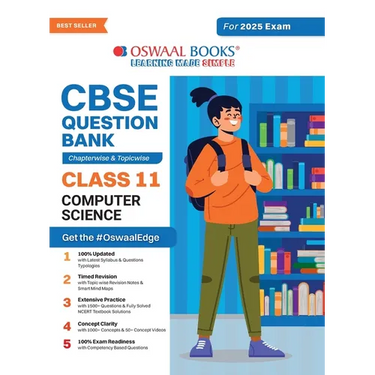 Oswaal CBSE Question Bank Class 11 Computer Science, Chapterwise and Topicwise Solved Papers For 2025 Exams