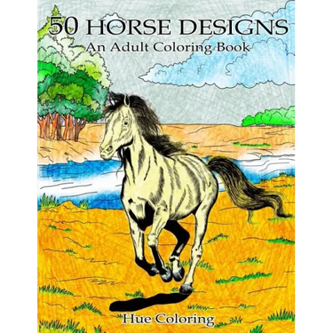 50 Lovely Horse Designs: An Adult Coloring Book