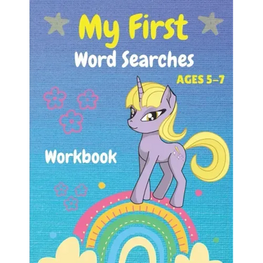 My First Word Searches Workbook Ages 5-7: Easy First Words, Kindergarten to 1st Grade, 50 Large Print Word Search Puzzles, Gift For Kids, Unicorn Desi