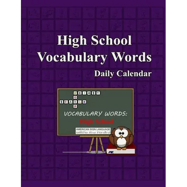 Whimsy Word Search, High School Vocabulary Words - Daily Calendar - in ASL