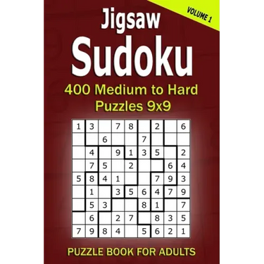 Jigsaw Sudoku Puzzle Book for Adults: 400 Medium to Hard Puzzles 9x9 (Volume 1)