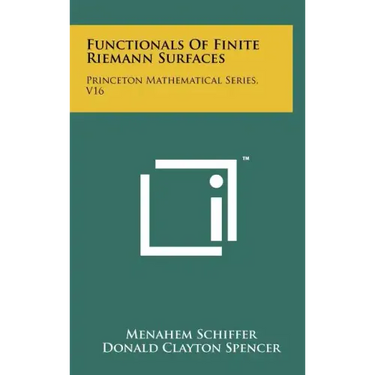 Functionals Of Finite Riemann Surfaces: Princeton Mathematical Series, V16