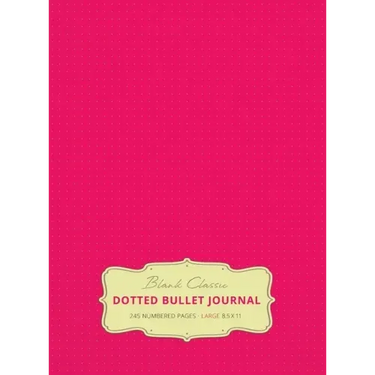Large 8.5 x 11 Dotted Bullet Journal (Pink #17) Hardcover - 245 Numbered Pages