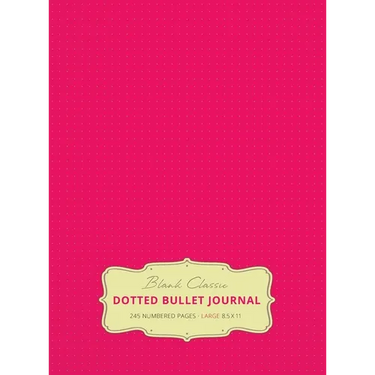 Large 8.5 x 11 Dotted Bullet Journal (Pink #17) Hardcover - 245 Numbered Pages