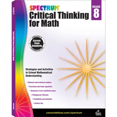 Spectrum Critical Thinking for Math, Grade 8: Volume 50