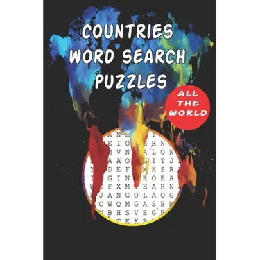 Countries Word Search Puzzles All the World: 6x9' 100 pages Word Search Book Puzzle for Kids Age 8 up and Adults, Educational Notebook in Matt Cover