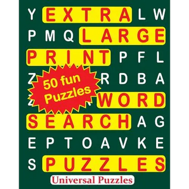 EXTRA LARGE Print WORD SEARCH Puzzles
