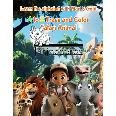 Learn the alphabet with Mari's Gold: A to Z Trace and Color Safari Animals
