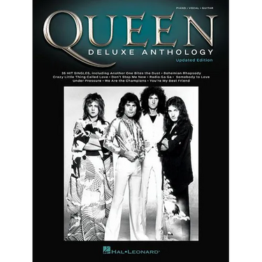Queen - Deluxe Anthology Updated Edition Piano Vocal and Guitar Sheet Music 35 Classic Rock Songs by Freddie Mercury and Queen