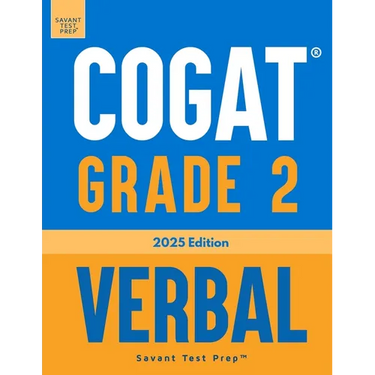 COGAT Grade 2 Verbal: 3 Practice Tests - Level 8
