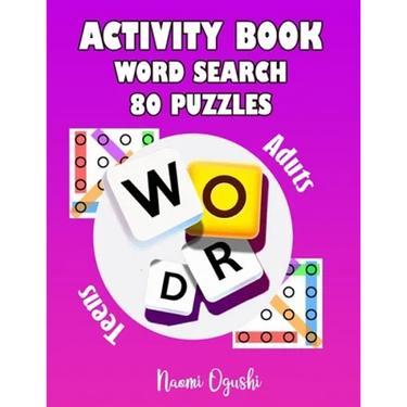 Activity Book Word Search 80 Puzzles Teens and Adults: LARGE PRINT cars and food