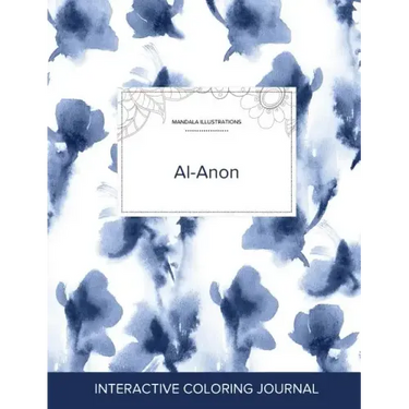 Adult Coloring Journal: Al-Anon (Mandala Illustrations, Blue Orchid)