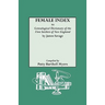 Female Index to Genealogical Dictionary of the First Settlers of New England by James Savage