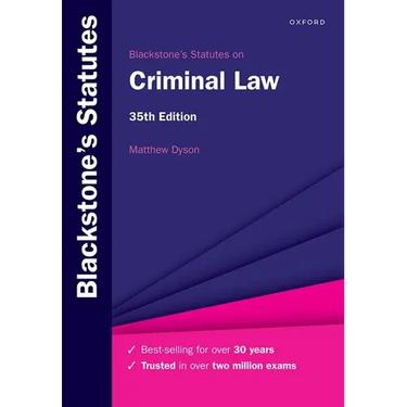 Blackstone's Statutes on Criminal Law