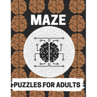Maze Puzzles For Adults: Maze brain game, Maze puzzles with solutions, Maze puzzles for adults