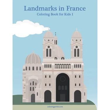 Landmarks in France Coloring Book for Kids 1