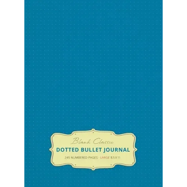 Large 8.5 x 11 Dotted Bullet Journal (Blue #9) Hardcover - 245 Numbered Pages