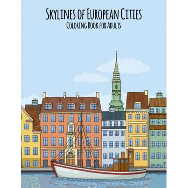 Skylines of European Cities Coloring Book for Adults