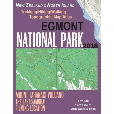 Egmont National Park Trekking/Hiking/Walking Topographic Map Atlas Mount Taranaki Volcano The Last Samurai Filming Location New Zealand North Island 1