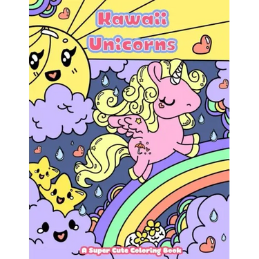 Kawaii Unicorns: A Super Cute Coloring Book