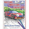 Race Cars, Muscle Cars, Classic Cars Mosaic Color By Number: Adult Coloring Book