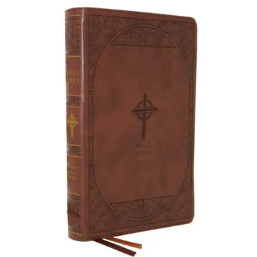 Nabre, New American Bible, Revised Edition, Catholic Bible, Large Print Edition, Leathersoft, Brown, Comfort Print: Holy Bible