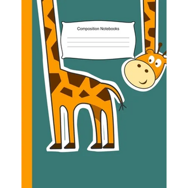 Composition Notebooks: 8.5 x 11,100 Wide Ruled Line Paper, Cute School Notebook, School Composition Notebooks, Back to school, Giraffe